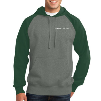 Cree Green Team - Raglan Colorblock Pullover Hooded Sweatshirt Thumbnail